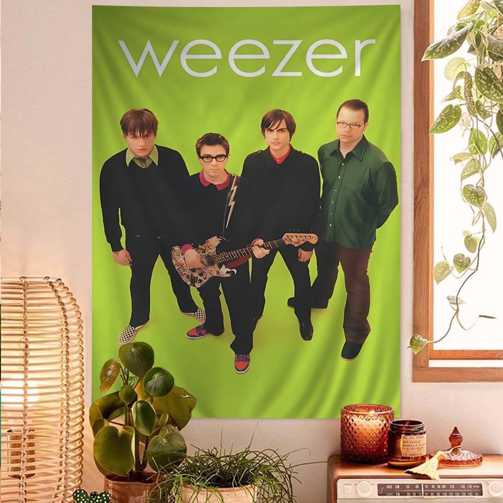 Classic Alternative Rock Band W-Weezer Tapestry Art Printing Japanese Wall Tapestry Anime Wall Hanging Home Decor