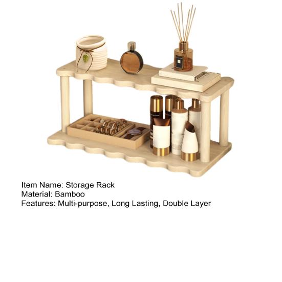 Двухъярусная полка для хранения, держатель для мелочей, высокая грузоподъемность, многоцелевой органайзер для ванной, кухни, рабочего стола