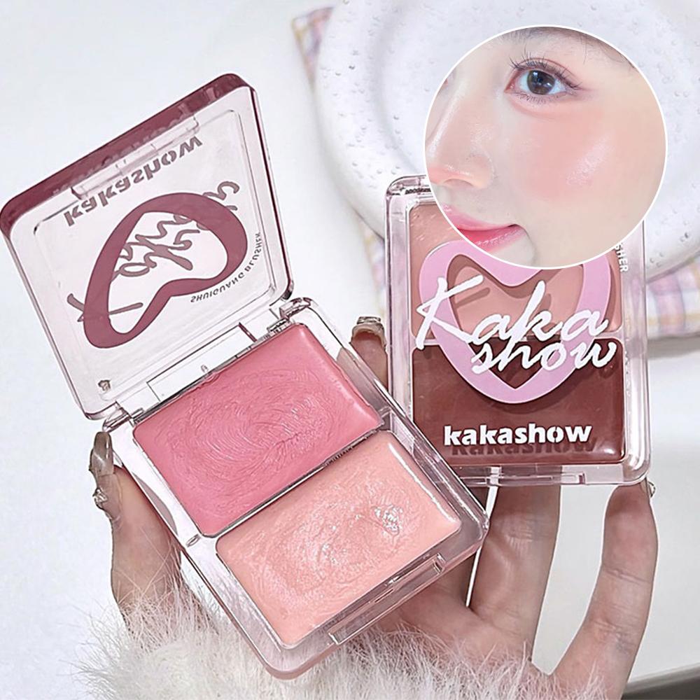 kakashow Кремовые румяна Dewy 10 г Легкое естественное сияние Стойкий наслаиваемый тинт для щек Для всех тонов кожи