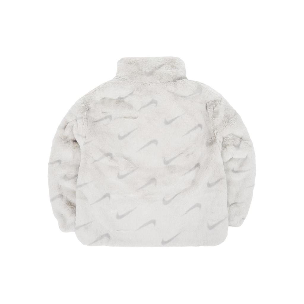 Nike Sportswear Printed Faux Fur Jacket White Women DQ6843-072