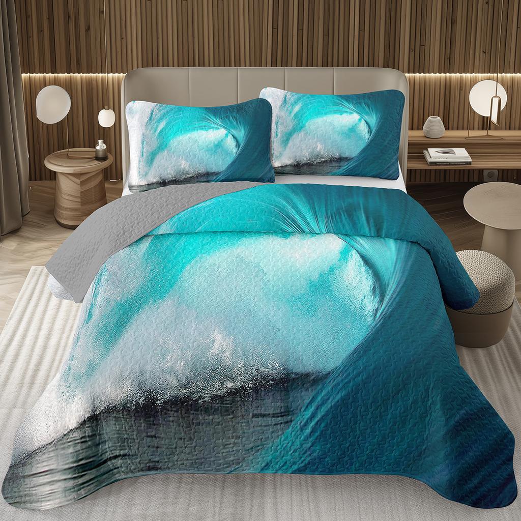 Покрывало Дерево Пейзаж Природы Покрывала для Мальчиков Девочек Реверсивный Серый Комплект Покрывала Современное Абстрактное Искусство Стеганое Постельное Белье Квин