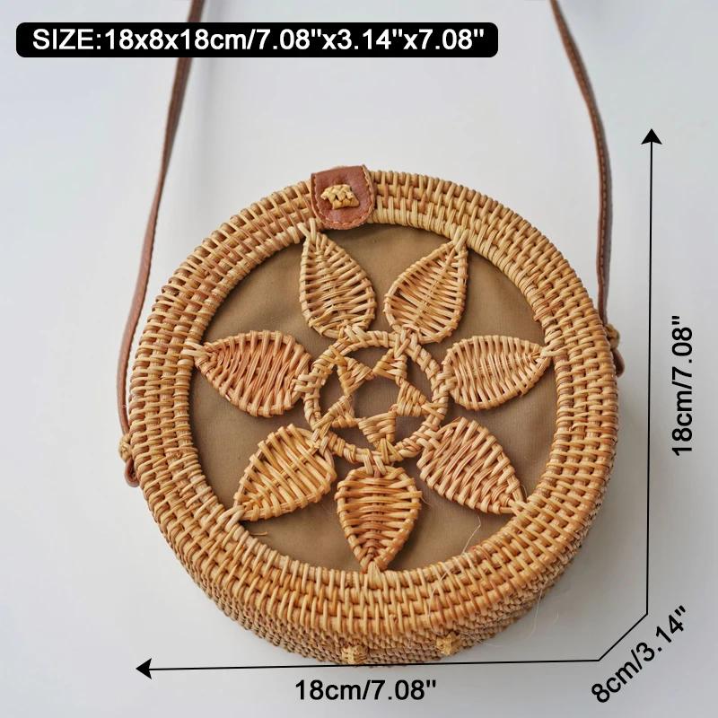 Square Round Mulit Style Straw Bag Handbags Women Summer Rattan Bag Handmade Woven Beach Circle Bohemia Handbag New Fashion