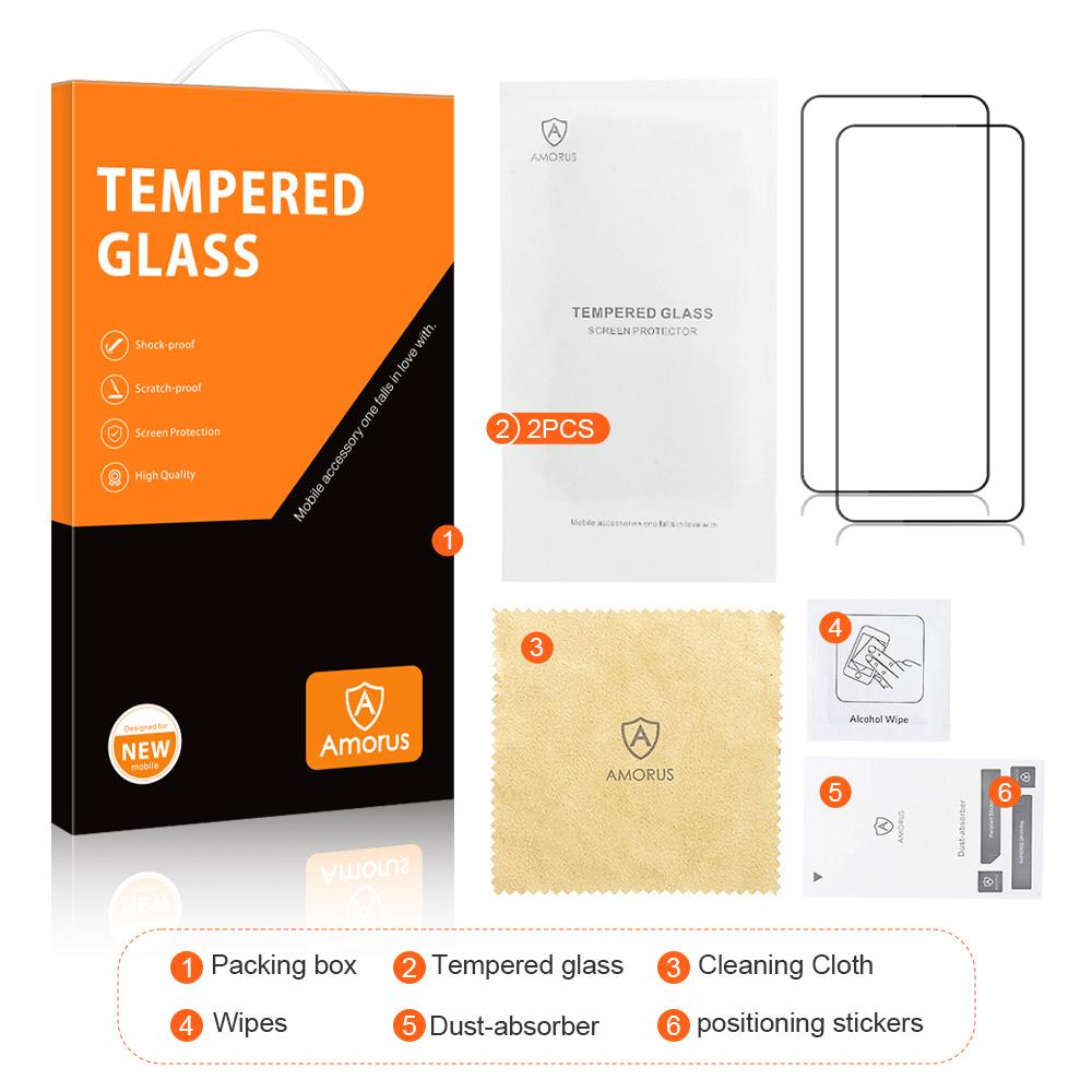 AMORUS 2 шт. для Honor 400 5G (Глобальный) Защитное стекло Небьющееся Шелкография Закаленное стекло