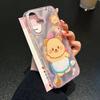 Чехол для телефона с изображением милого медведя из мультфильма для iPhone 16 13 14 15 Pro Max Laser IMD Color Shell