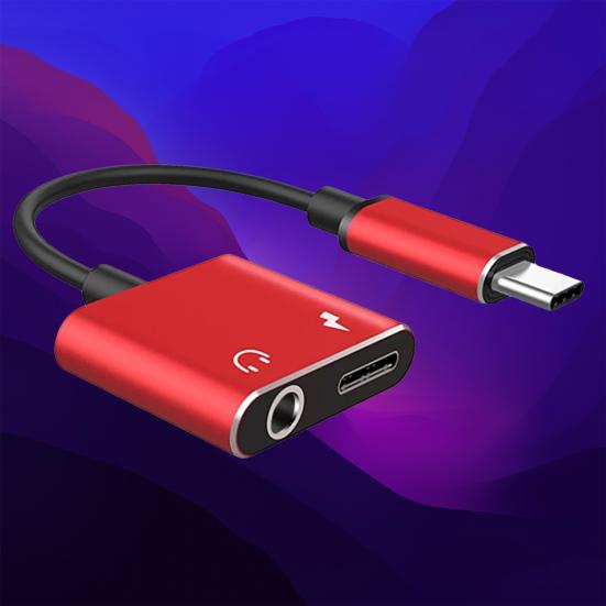 Audio Converter Multifunctional Hot Swap 2 Quick Transmission In 1 Type-C Phone Plug