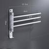 Space Aluminum Towel Rack Rotatable Multi-bar Toilet Stainless Steel Bathroom Towel Bar Hardware Pendant Rack