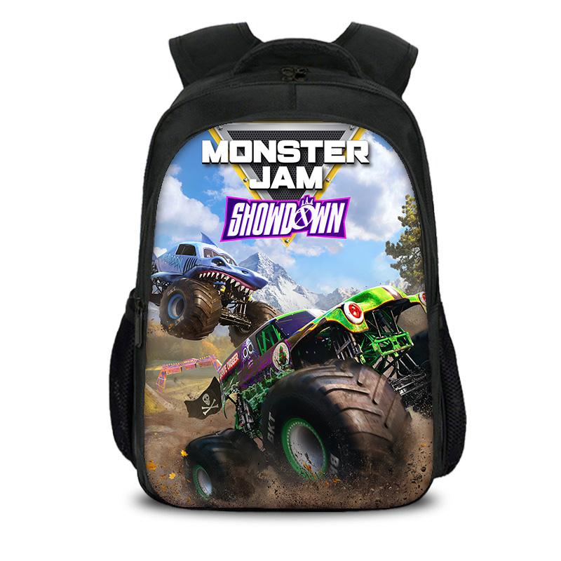 Двухслойный рюкзак Monster Jam с мультяшным принтом, новый тренд, для ученика, лучший спутник в кампусе, подарок на день рождения