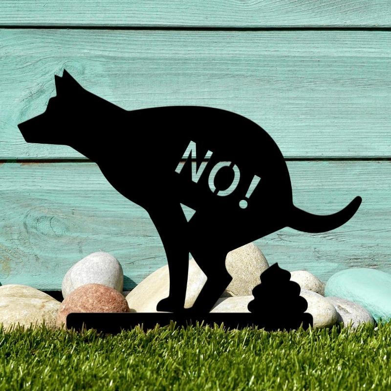 Don't Poop Yard Sign,  No Allowed Poop Spike Guides, Garden Decorative Stake for Lawn Yard,Keep Your Dog Off Grass Sign (Dog)