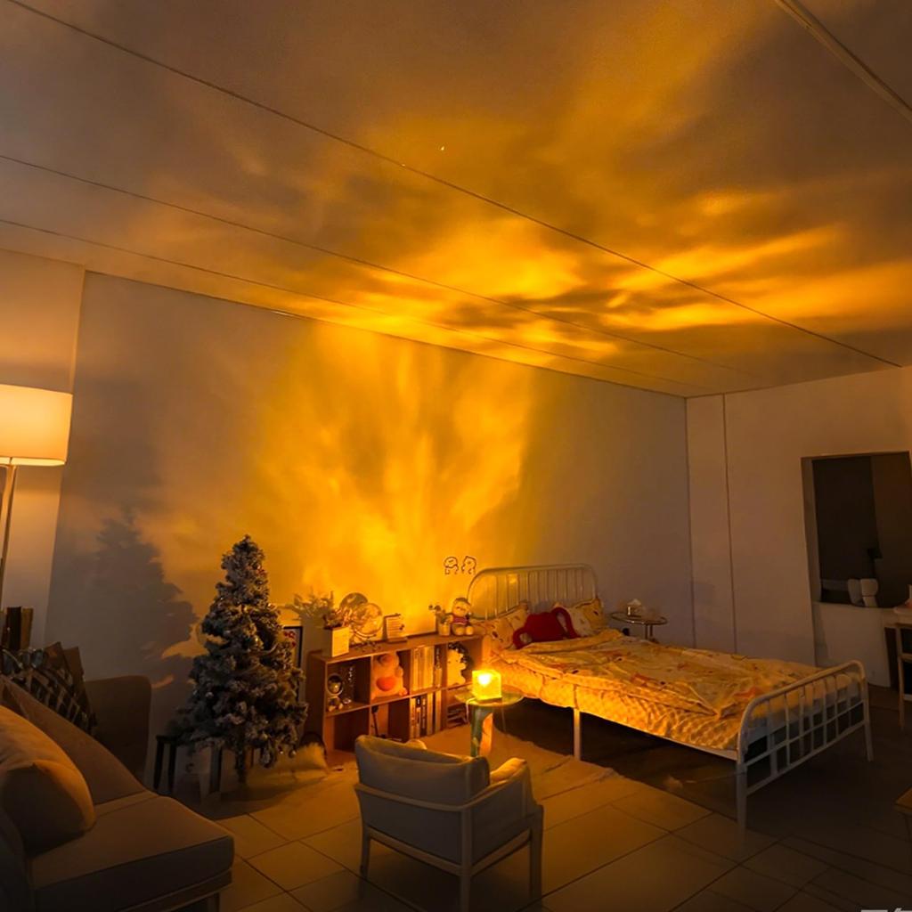 Лампа Aurora, проектор волн океана, морской свет, ночник, 16 цветов, лампа Midnight Aura, сенсорное управление, лампа Aurora Glow, 3D-лампа Tesseract, свет для