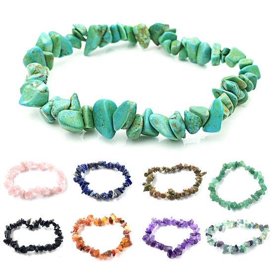 Irregular Shape Stone Bracelet Natural All-match Women Elastic Rope Bracelet Hand Decor