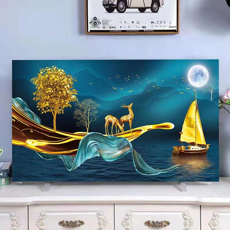 1pcs Landscape Painting Screen Dust Cover Half Pack Heat Dissipation Dust Shield Breathable Moisture-proof Protective LED Covers
