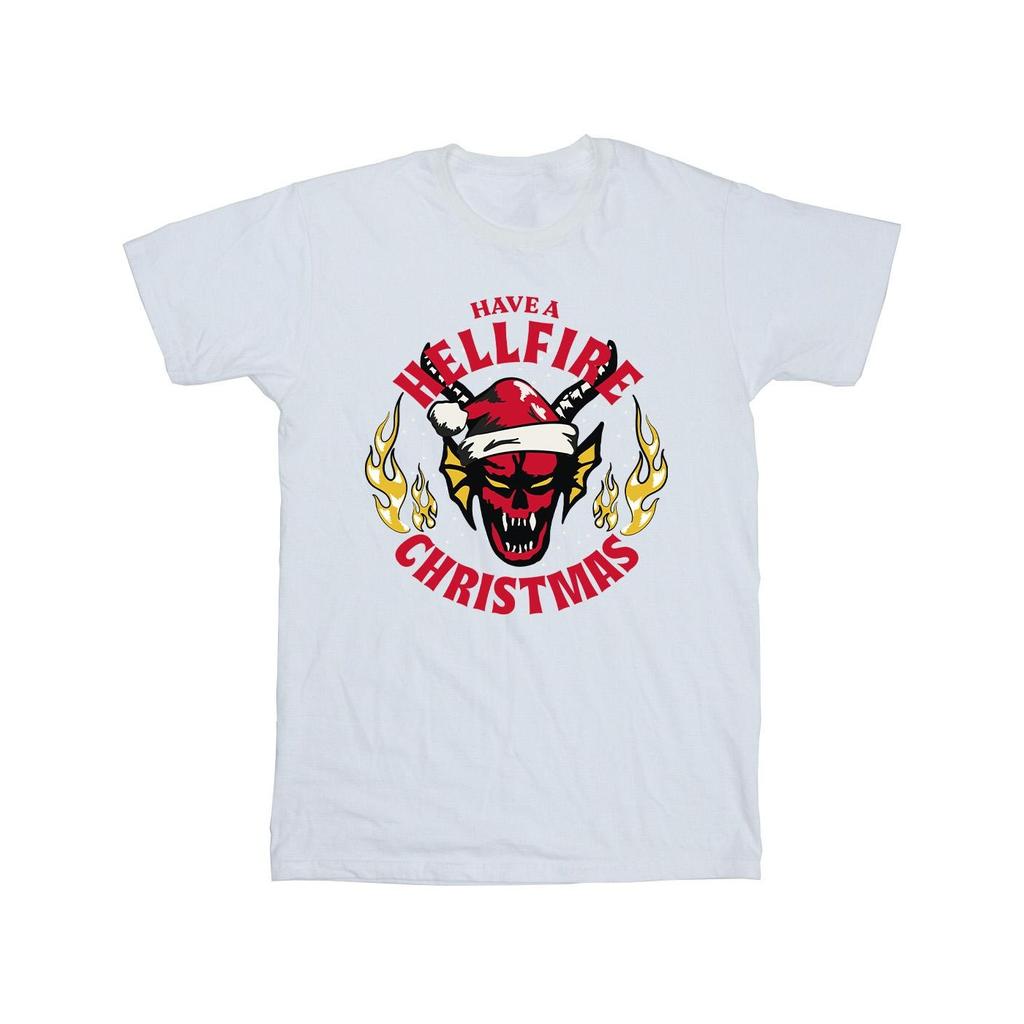 Netflix Boys Stranger Things Hellfire Christmas T-Shirt
