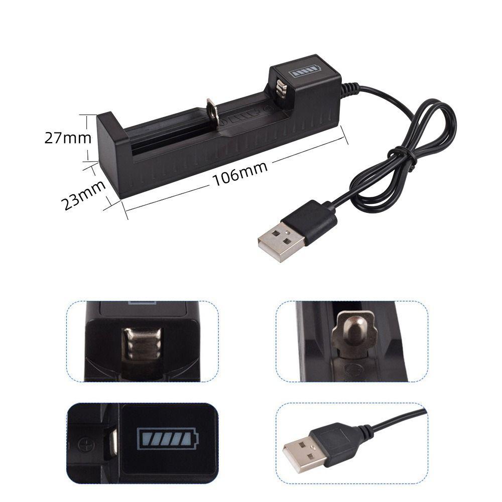 1 шт. USB-зарядное устройство для аккумуляторов 18650 для аккумуляторов 10440 14500 16340 18350 18500 26650