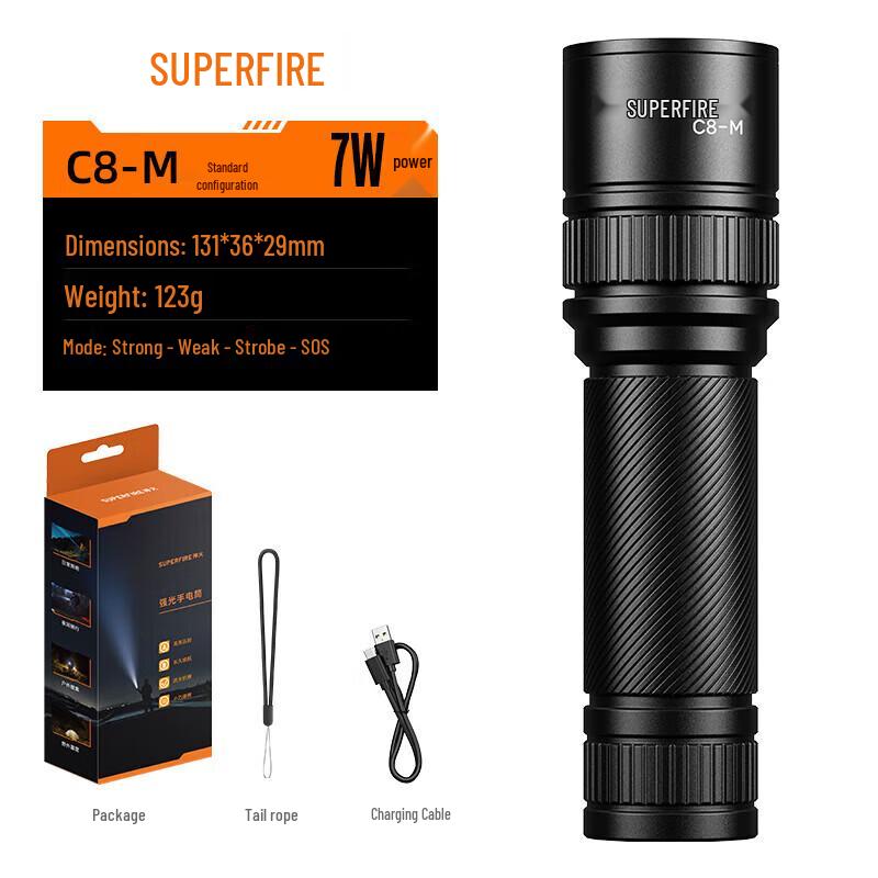SupFire C8-M Portable LED Flashlight