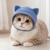 Lightweight Pet Headgear Adjustable Velcro Sun Protection Hood Cute Cat Ear Hat  Outdoor Travel