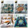 New Fashion Home Bedclothes 3D Turle Printing Luxury 100%polyester 2/3 Pcs Comforter Duvet Cover Children Teens Single Quilt Cover