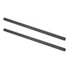 2 Pieces 35cm Long 15mm Diameter Aluminum Alloy Rod with Inner 12mm Thread for Camera Support Systems Black