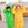 Eva Thickened Children Raincoat Waterproof For Children Full Body Poncho Solid Color Rainsuit Folding Cute Student Rainwear