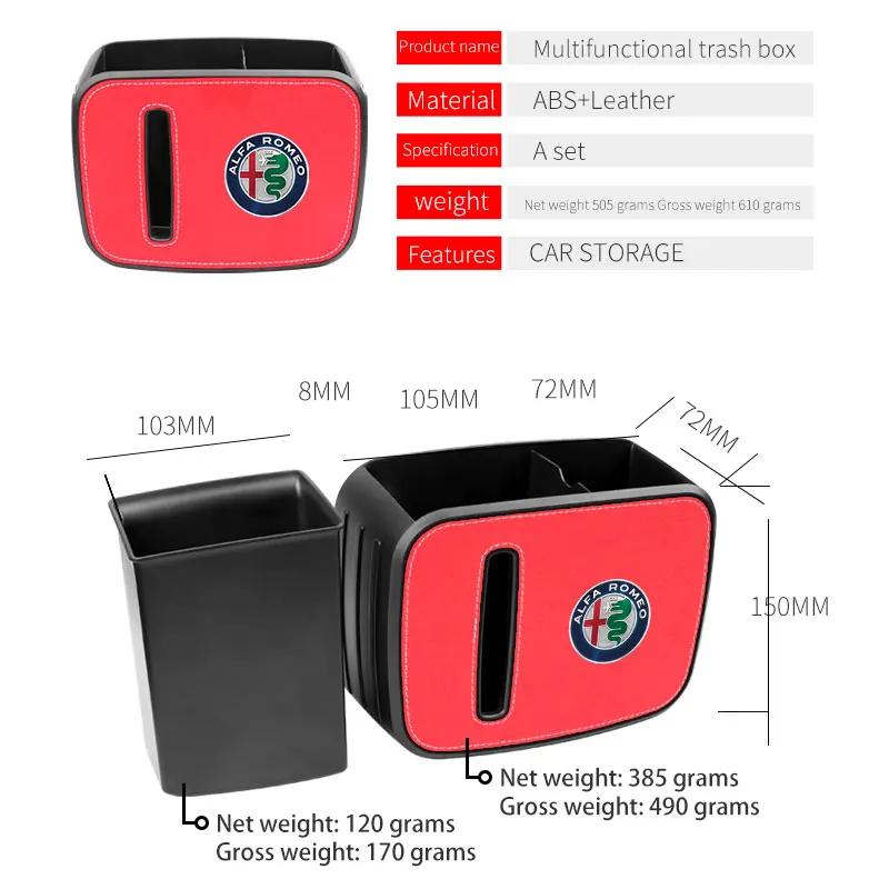 Car Stickers For Alfa Romeo Car Multi-Functional Tissue Box Water Cup Holder Storage Box For Alfa Romeo GT 147 159 156 166 Giuli