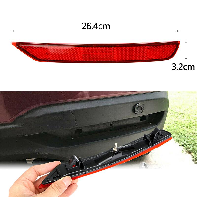 Подходит для Subaru Forester 2008-2017, одна пара высококачественных автомобильных стоп-сигналов на задний бампер, черные и красные линзы, светодиодный задний стоп-сигнал