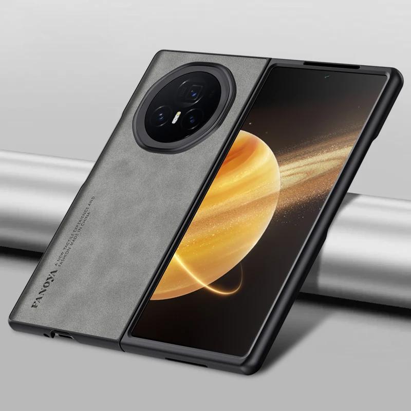 Retro  Style Smooth-Touch Sheepskin Leather Matte Case For Honor Magic V5 V3 V2 Back Anti-fingerprint Anti-Drop Hard Cover