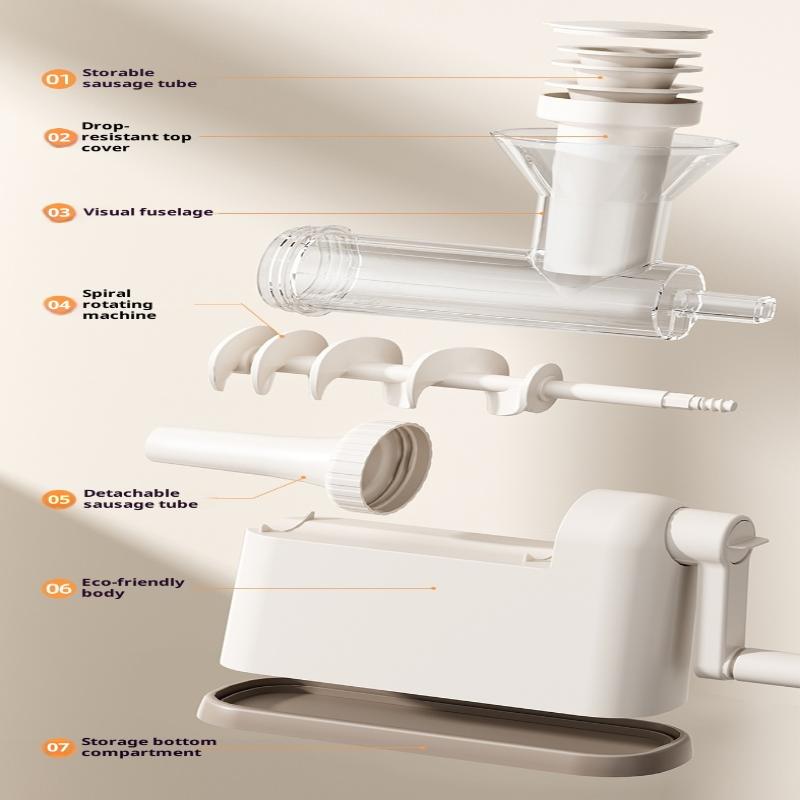Manual Sausage Stuffer Machine Meat Grinder Filling Maker With Tubing Units For Homemade Production