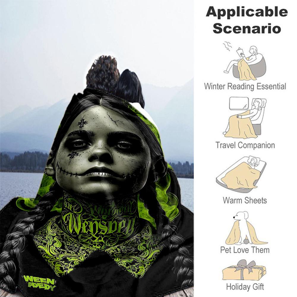 Wednesday Outdoor Flannel Throw Blanket - HD Printed Lightweight Soft Warm All-Season Blanket for Sofa, Bed, Travel, Camping 1203049
