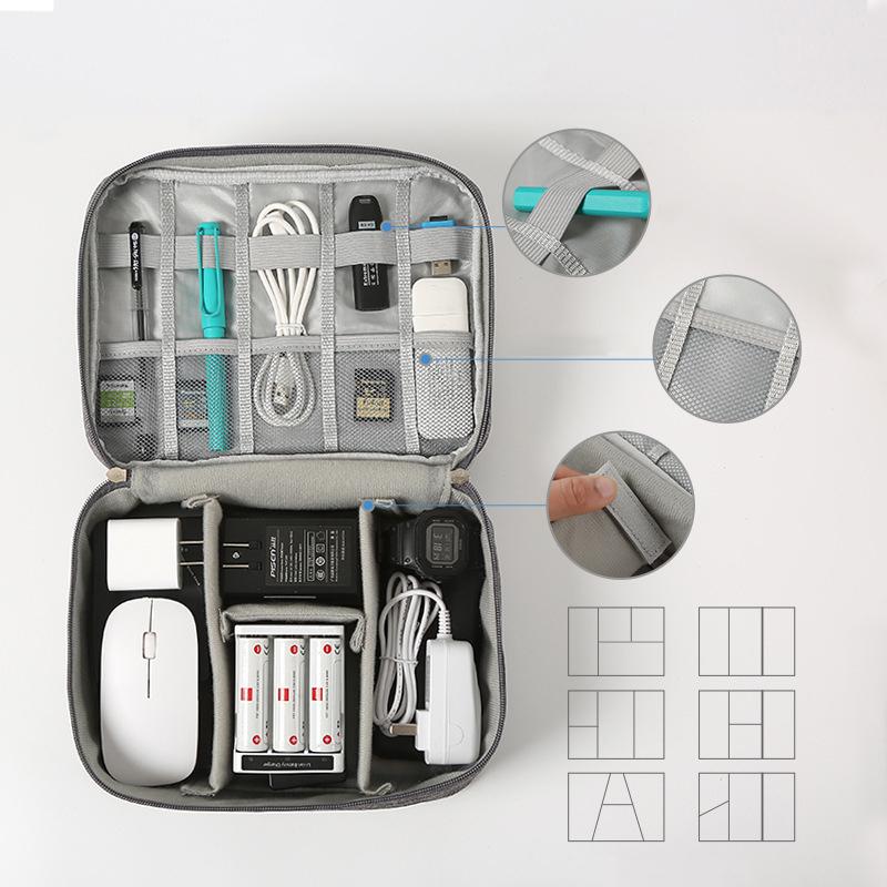 Digital Separated Travel Bag Large Capacity and Multifunctional Mobile Data Cable Power Bank Usb Storage Bag Portable Travel