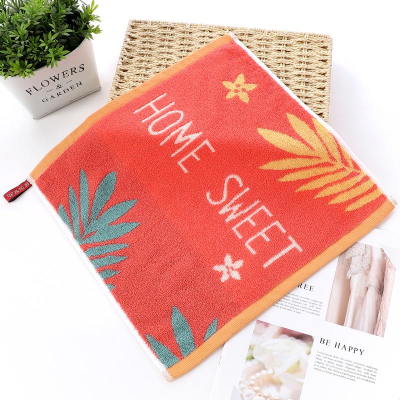 Мультяшное полотенце для рук с жаккардовым рисунком «Щенок и медвежонок», быстросохнущее, 100% хлопок, 25x25 см.