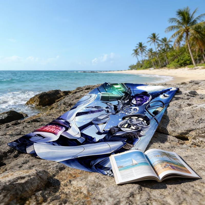 Ultra-Soft Beach Towel with Murder Drones Theme,Ideal for Pool - Camping, Diving - Perfect Travel Essential, Vibrant Beach Towel.