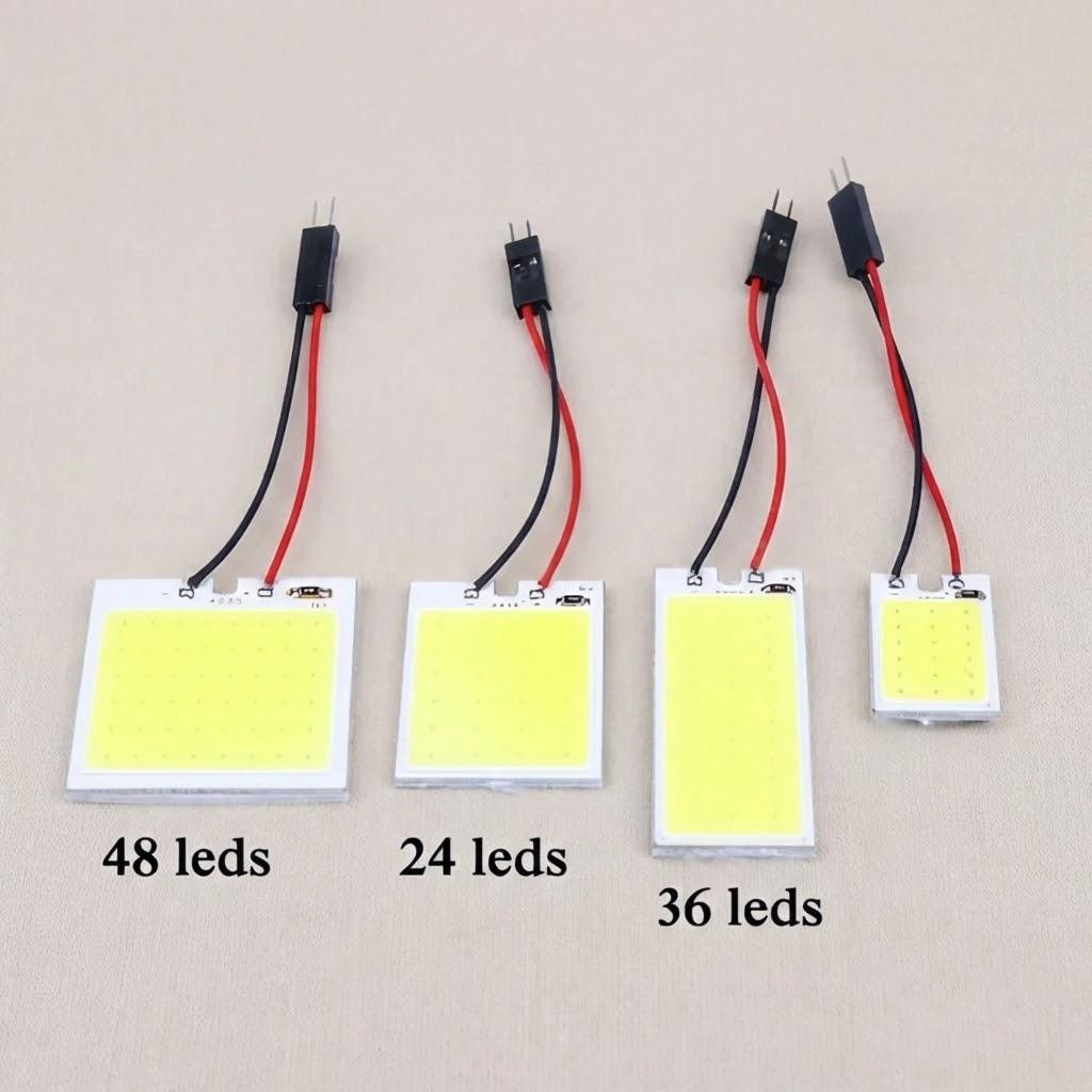 2 Pcs 10 Pcs 18 24 48 White Reading Lamp LED T10 Bulb LED Car Parking Interior Panel Light Festoon Lamp