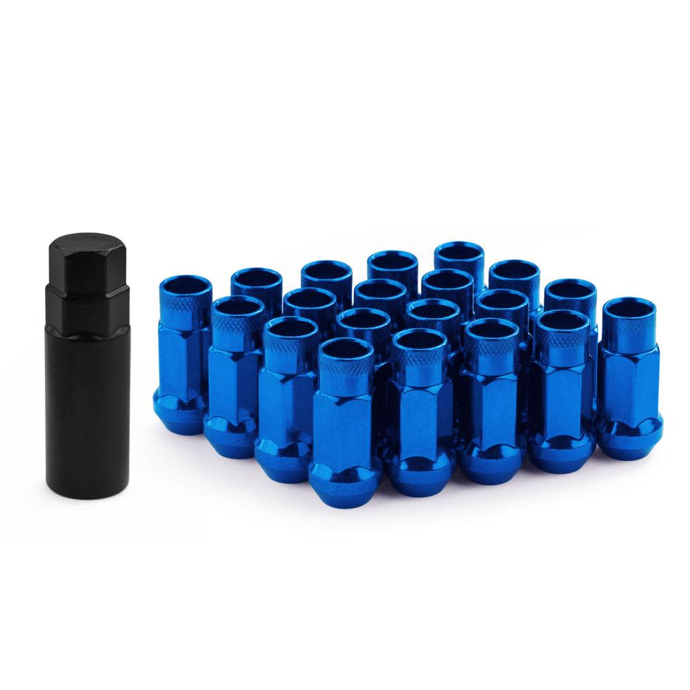 RASTP-20pcs/set Universal Steel Racing Lug Nut V48 Auto Steel Acorn Rim Extended Open End Wheel Lug Nuts M12X1.5/1.25 RS-LN031