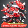 Deformation Simulation Track Inertia Toy Aircraft Plane Kids Airliner Car for Children's Gift