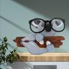 Держатель для очков с резными животными ручной работы из дерева