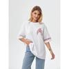 Loose Printed T-shirt Western Style New Fashion Casual Loose Print Short Sleeve Cotton T-shirt Top
