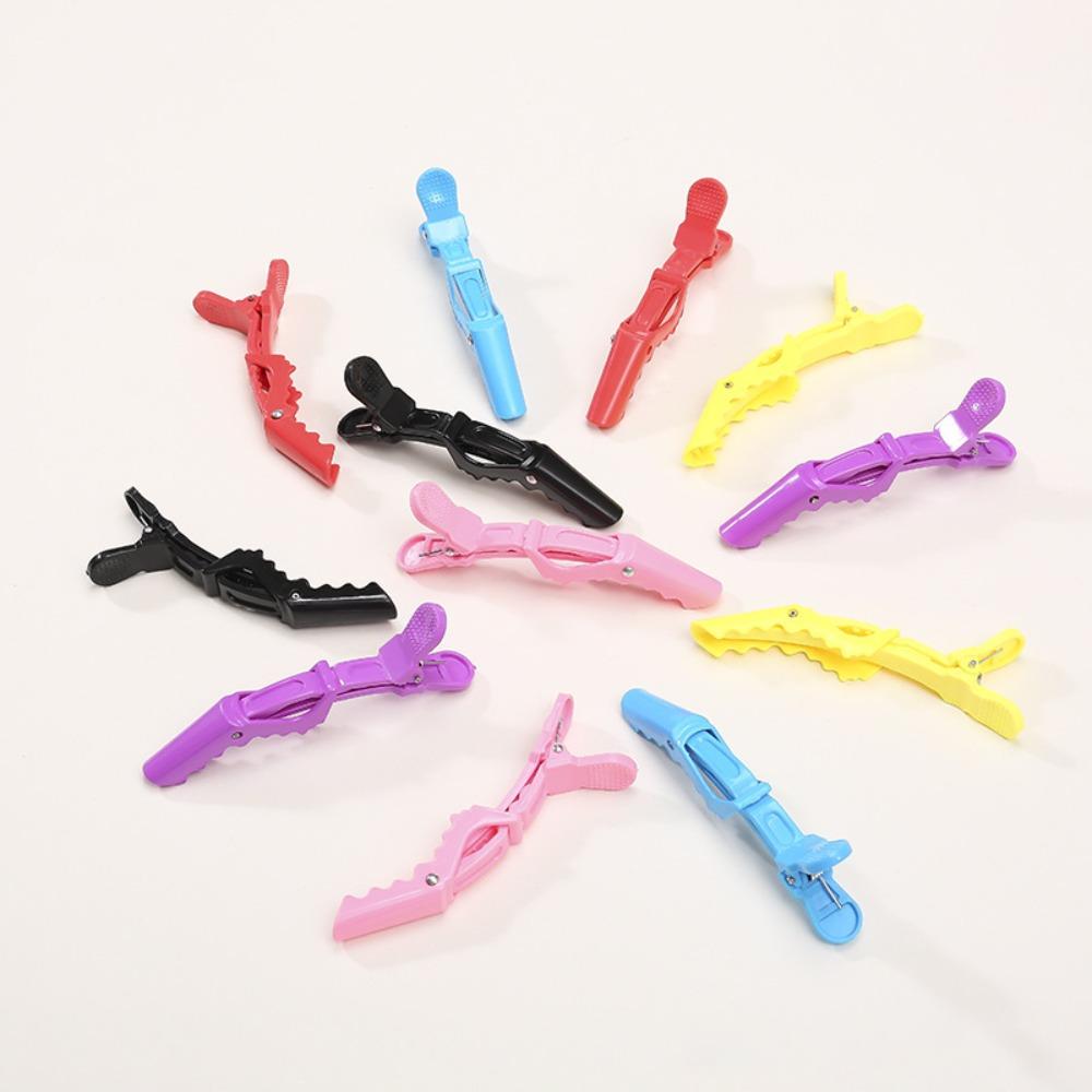 5pcs/set Plastic Alligator Hairpin Salon Barber Haircut Section Clamps Hair Grip Clips  Girls