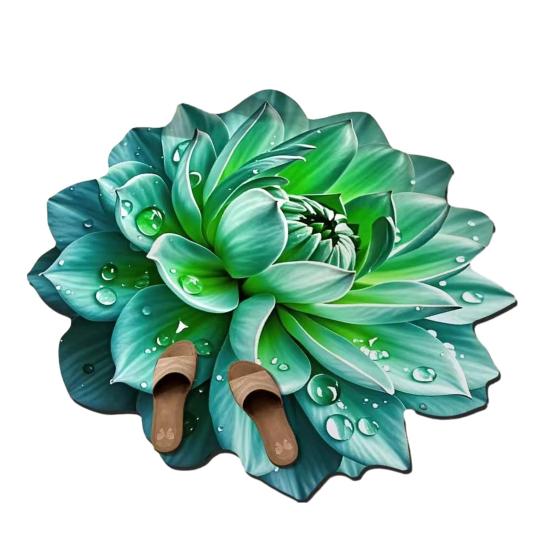 Ковер Yousheng 3D с цветочным рисунком, реалистичный 3D цветочный узор, плюшевый коврик для пола, нескользящий, мягкий бархатный коврик для ванной комнаты, для гостиной, спальни, кухни, прихожей