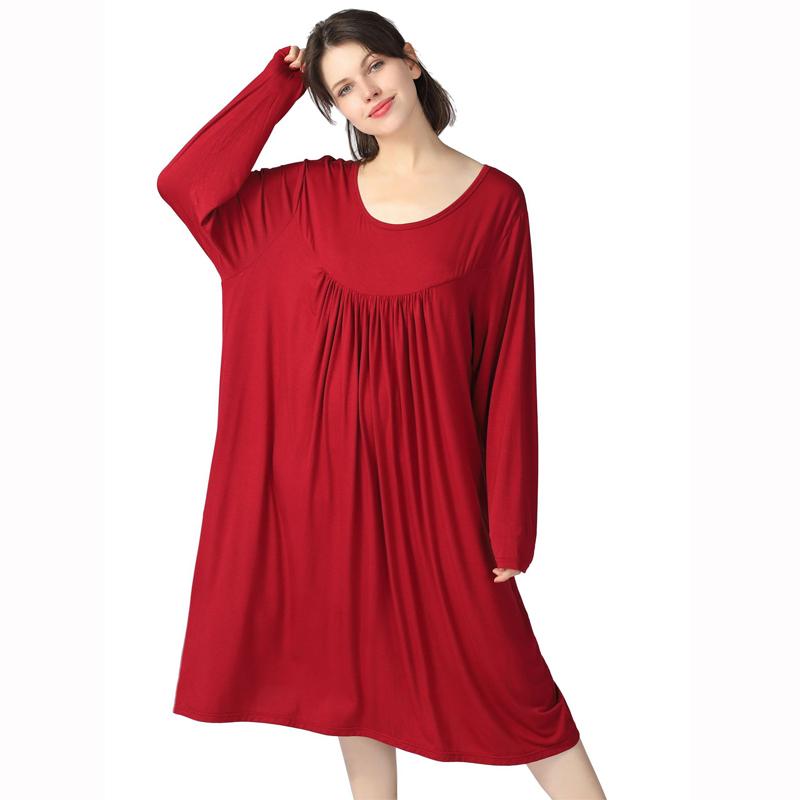 Хлопковые пижамы с длинными рукавами больших размеров, женские рубашки-рубашки больших размеров, ночные рубашки, ночные рубашки миди длины для женщин