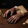 Halloween Costume Accessories 1 Pair Gloves for Adults Kids, Horror Zombie Hands Scary Gloves, Latex Ghost Hand Cosplay Accessory Masquerade