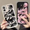 Для iPhone 16 Pro 15 14 Plus 13 12 11 Pro Max Xr Xs X 8 7 противоударный камуфляжный узор TPU мягкий защитный чехол для линз телефона