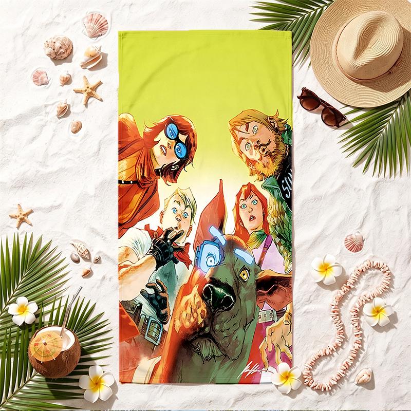 Scooby-Doo Soft Beach Towel Stylish Beach Pool Towel for Summer Seaside Vacation Travel