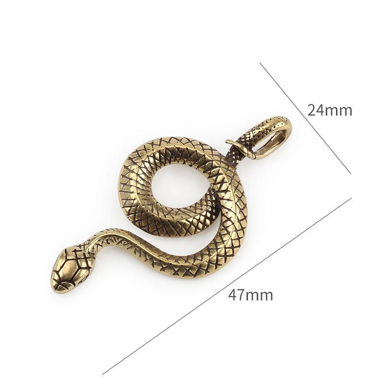 Vintage Brass Snake Key Ring Outdoor Small Tool EDC Car Hanging