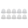 10 шт. вкладышей для слуховых аппаратов 12 мм 0,5 дюйма, двухслойные, мягкие, силиконовые, моющиеся, съемные, антистатические, белые