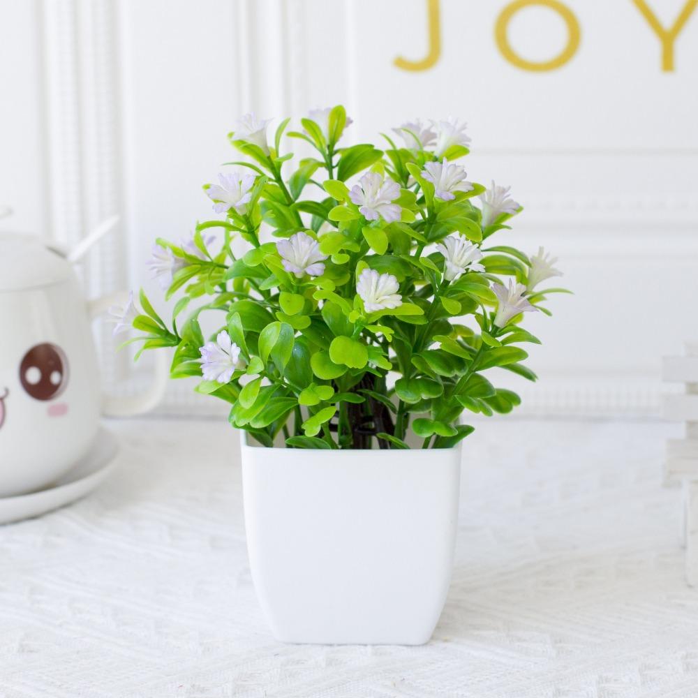 Fake Potted Flowers False Plants Simulated Tree Pot Plants Artificial Flower  Home Garden Decor