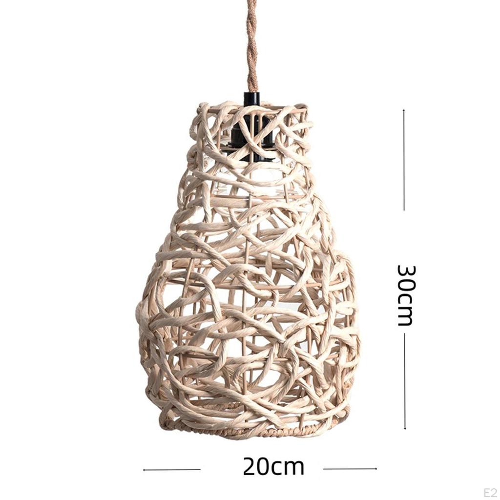 Абажур для лампы, легкий в установке, модный, бохо, бумажный канат, макраме для прикроватной тумбочки в общежитии
