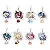 Game Keychains Acrylic Figure School Bag Keychian Holder Key Ring For Children Girl Men Accessories