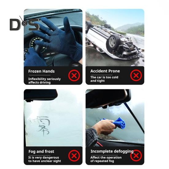 Car Heater with 360-degree Rotating Base Fast Heating 12V Portable Car SUV Winter Window Defrost Defogger