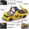 1/24 спортивный автомобиль Lambo SVJ 63, литой металлический автомобиль, игрушки, модели автомобилей со съемной крышей, звуковой подсветкой и откатом назад для детей от 3 лет и старше