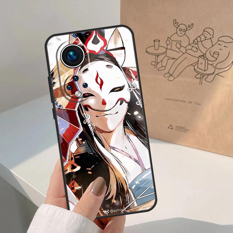 Китсунэ Лиса Японское Искусство Чехол Для Honor Magic 8 Pro 5 6 7 Lite Honor 400 200 Pro X9c X9b X9a X8a X8b 50 70 90 Чехол