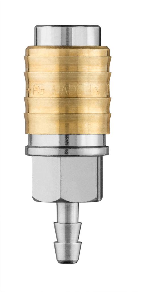 Quick connector for compressor with 6 mm hose outlet